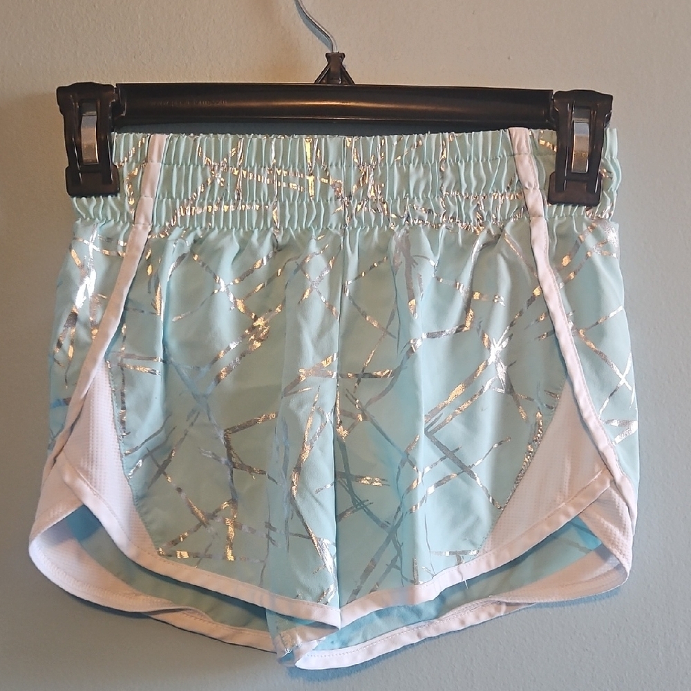 Athletic Works Light Blue and Silver Kids Shorts